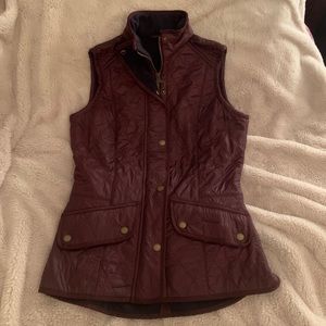 NWOT Barbour Calvary Gilet Vest in Aubergine
